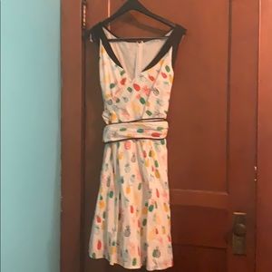 Faux wrap dress - pineapple print 2x